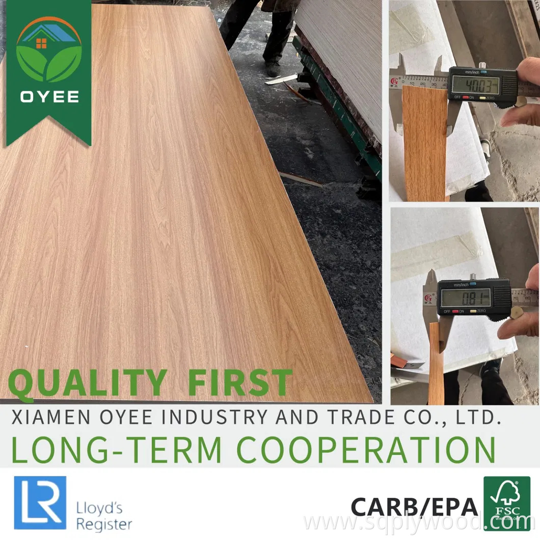 Fabricado En China 18mm Laminated/Melamine Plywood with Wood Grain for Cabinet